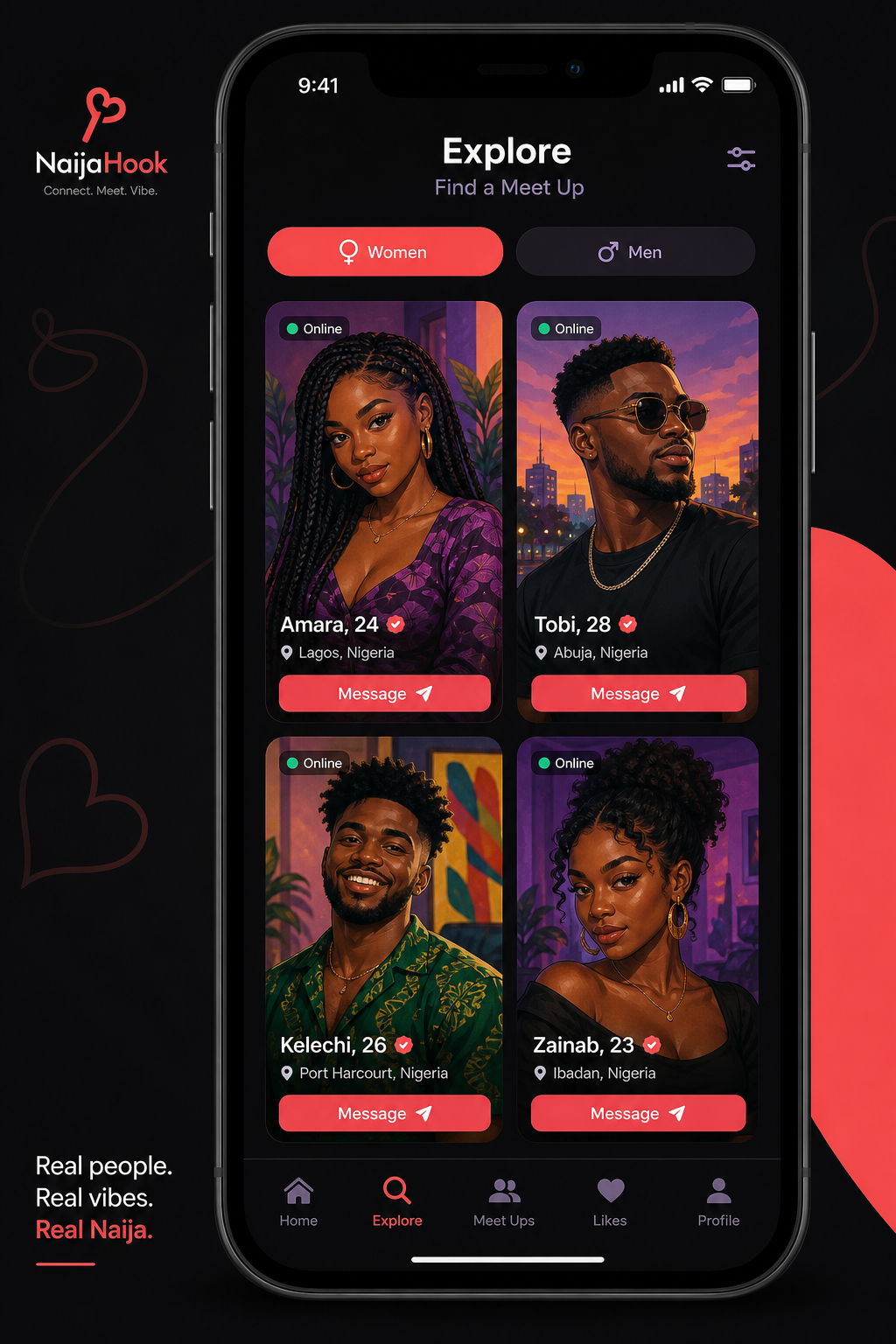 Explore screen
